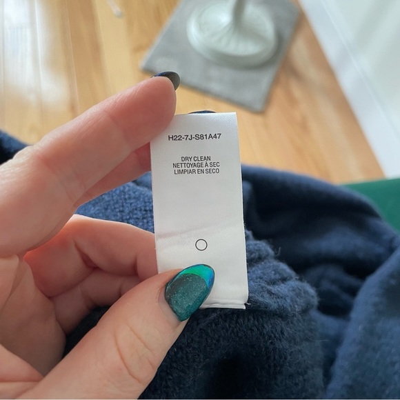 Sundry Puffsleeve Blue Wool Blend Long Sleeve Crewneck Sweater Dress NWT Sz 1/S - Picture 11 of 12